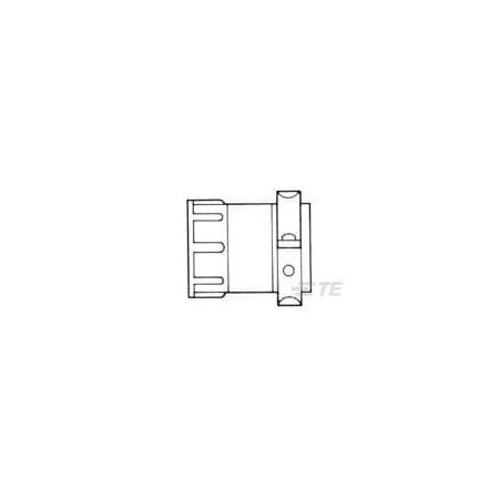 Te Connectivity Cable Clamp, Thermoplastic, 0.703 in Bundle Dia., Black, 1.685 in L 207008-6